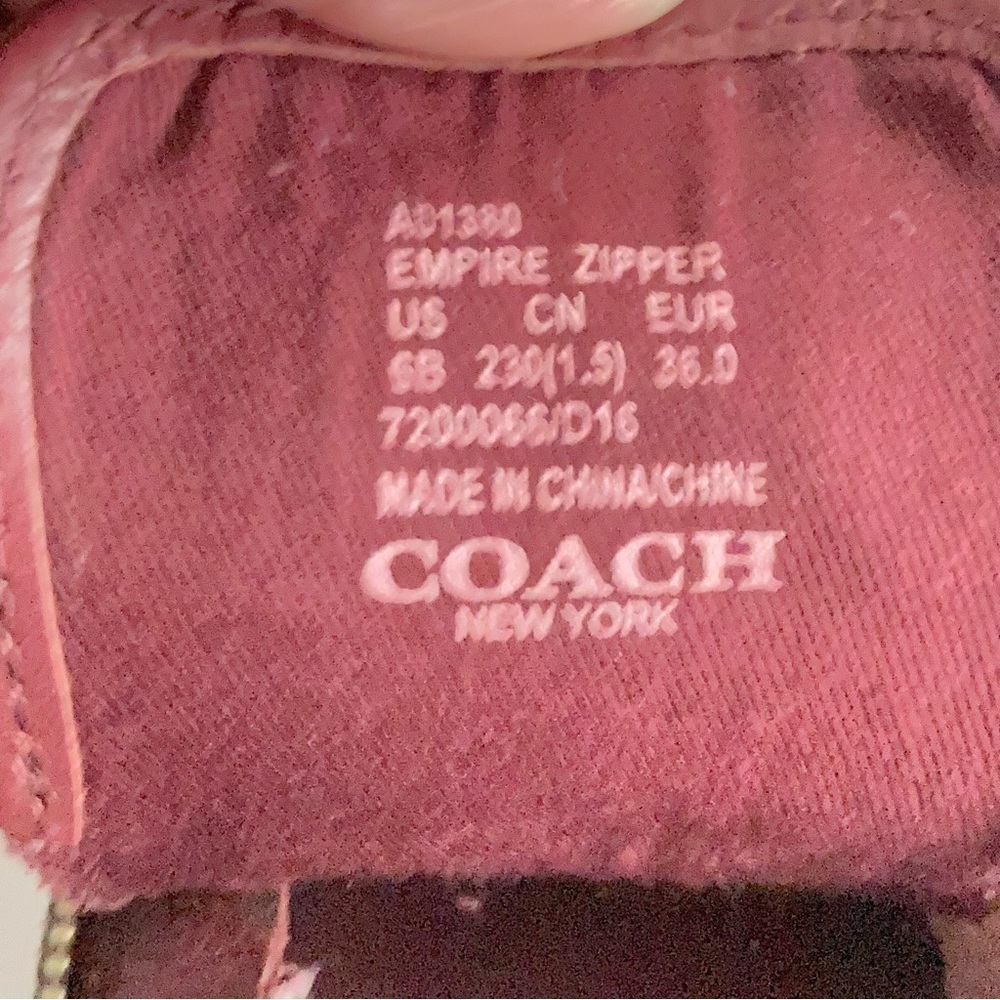 Coach Burgundy Empire Zipper Sneakers - Picture 12 of 12